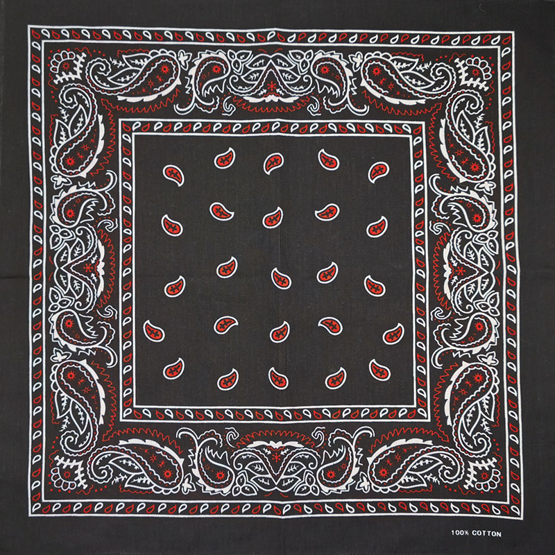 Fashion Unisex Black Paisley H - Bandana Blank White 评论和价格