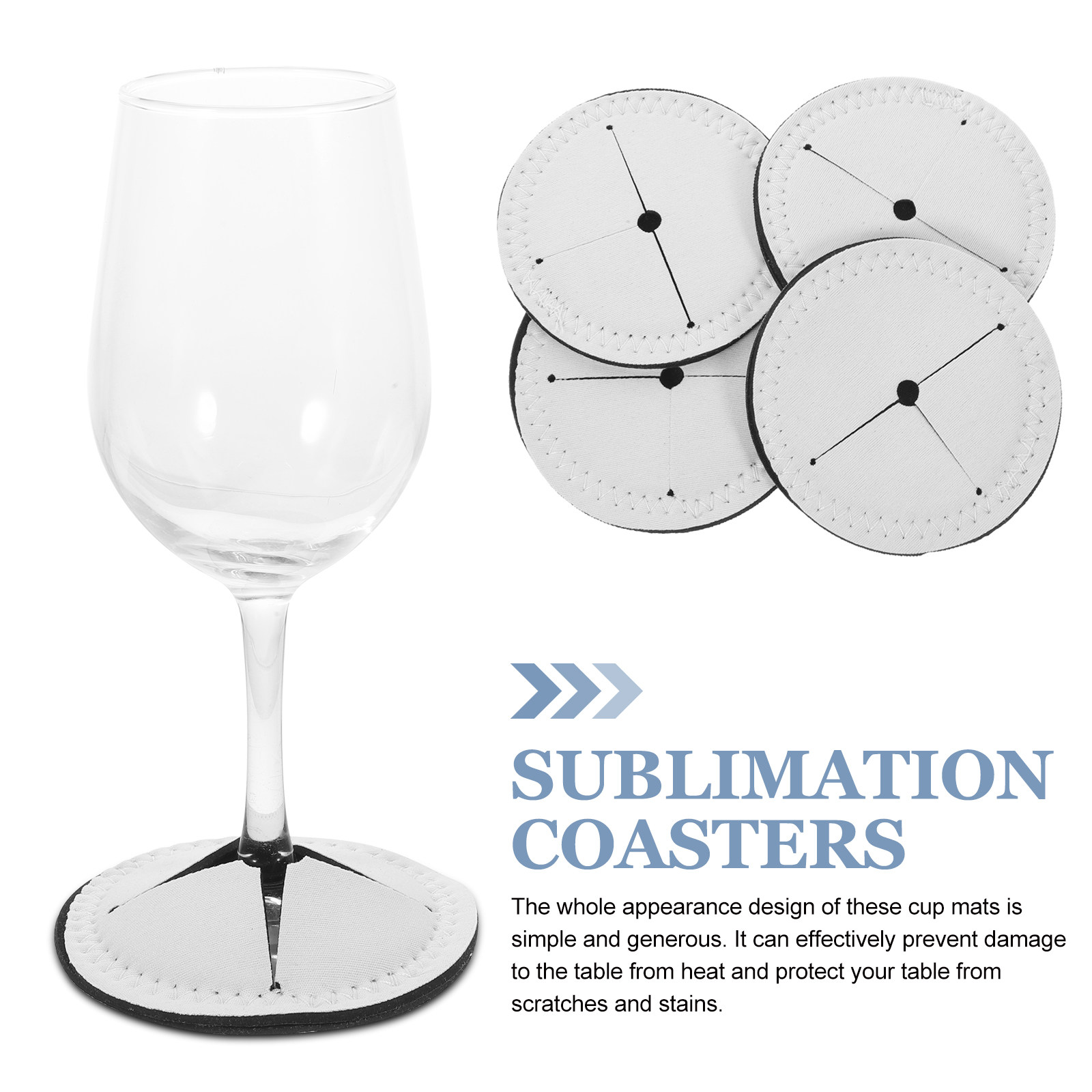 4Pcs Red Wine Cup Coasters Hea - Coaster Sublimation Blank 评论和价格