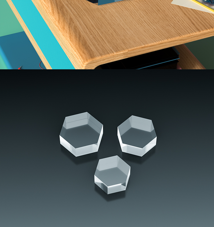 Clear Polished Hexagonal Acryl - Photo Acrylic Block 评论和价格