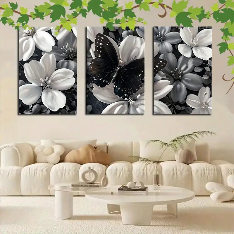 Framed Set of 3 Canvas Wall Ar - Canvas Wrap Ready 评论和价格