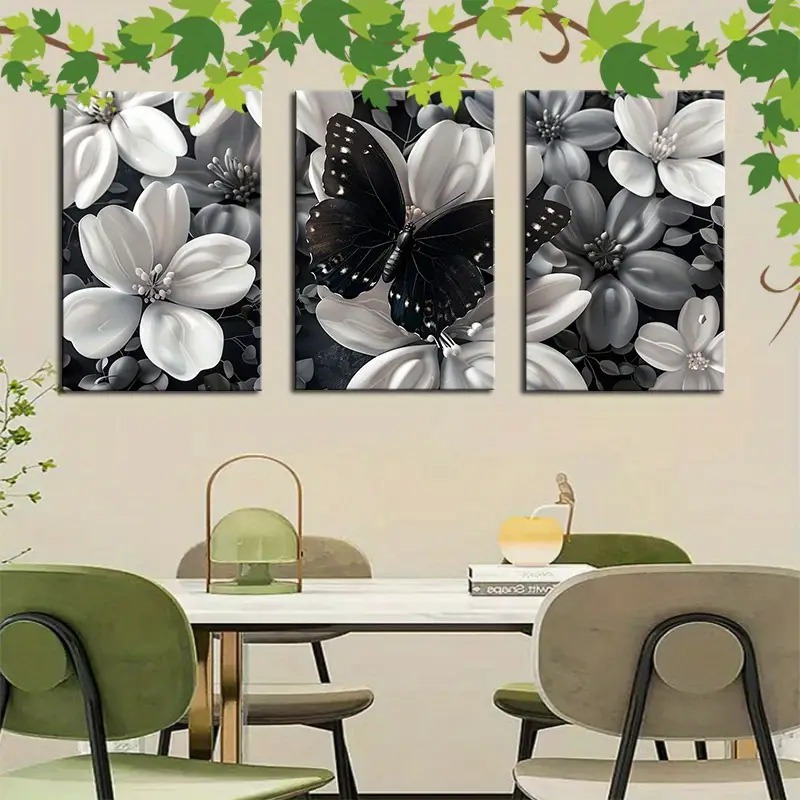 Framed Set of 3 Canvas Wall Ar - Canvas Wrap Ready 评论和价格