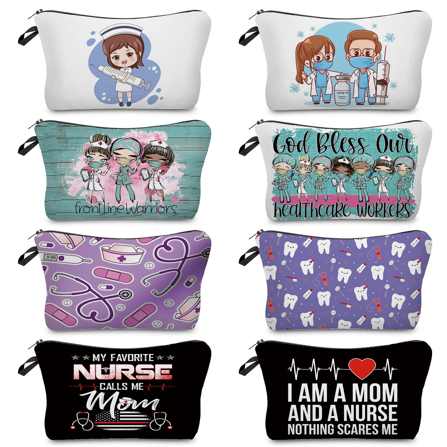 Cartoon Dentist Nurse Print Co - Pillow Cover Sublimation 评论和价格