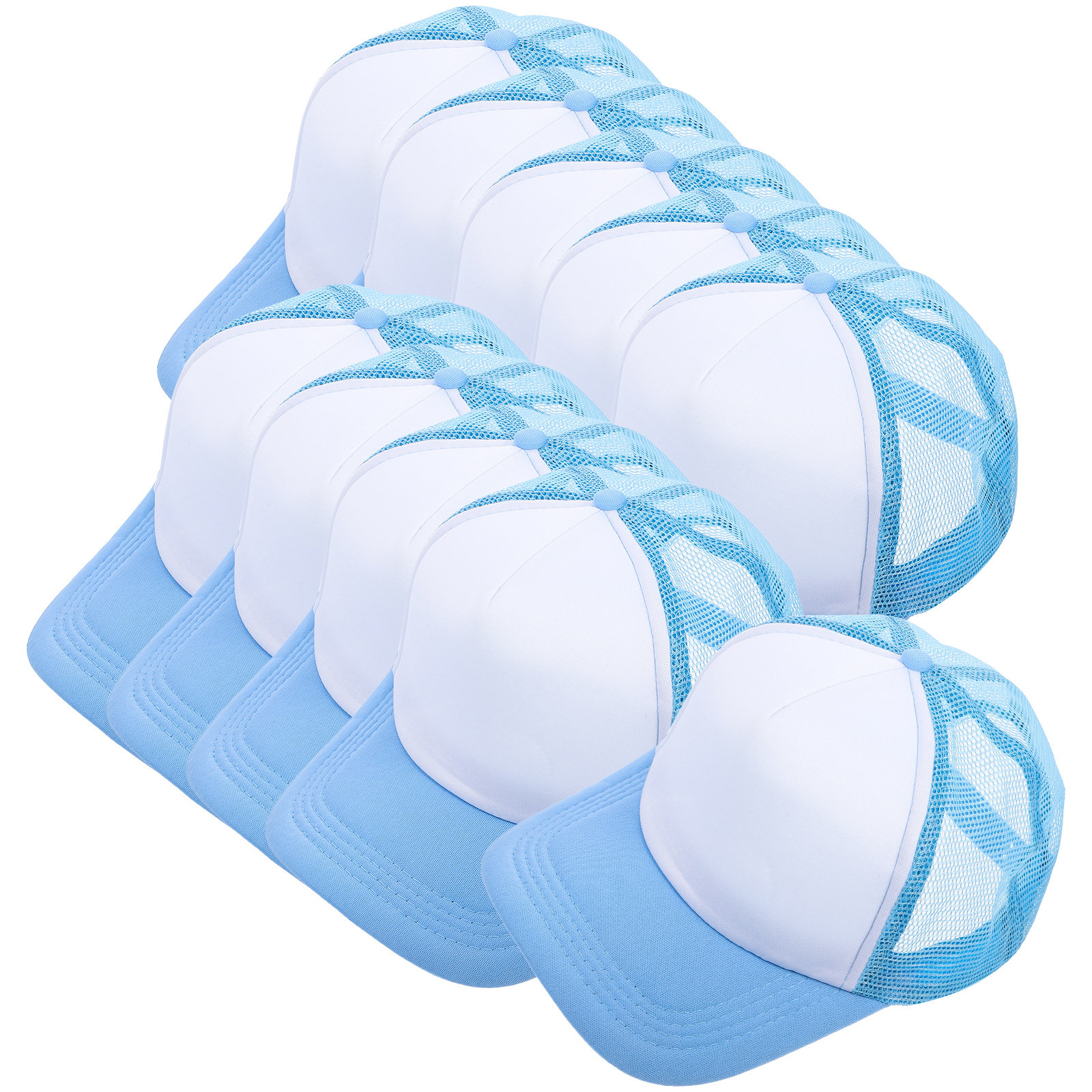10Pcs Mesh Baseball Hat Blank  - Hat Sublimation Blank 评论和价格
