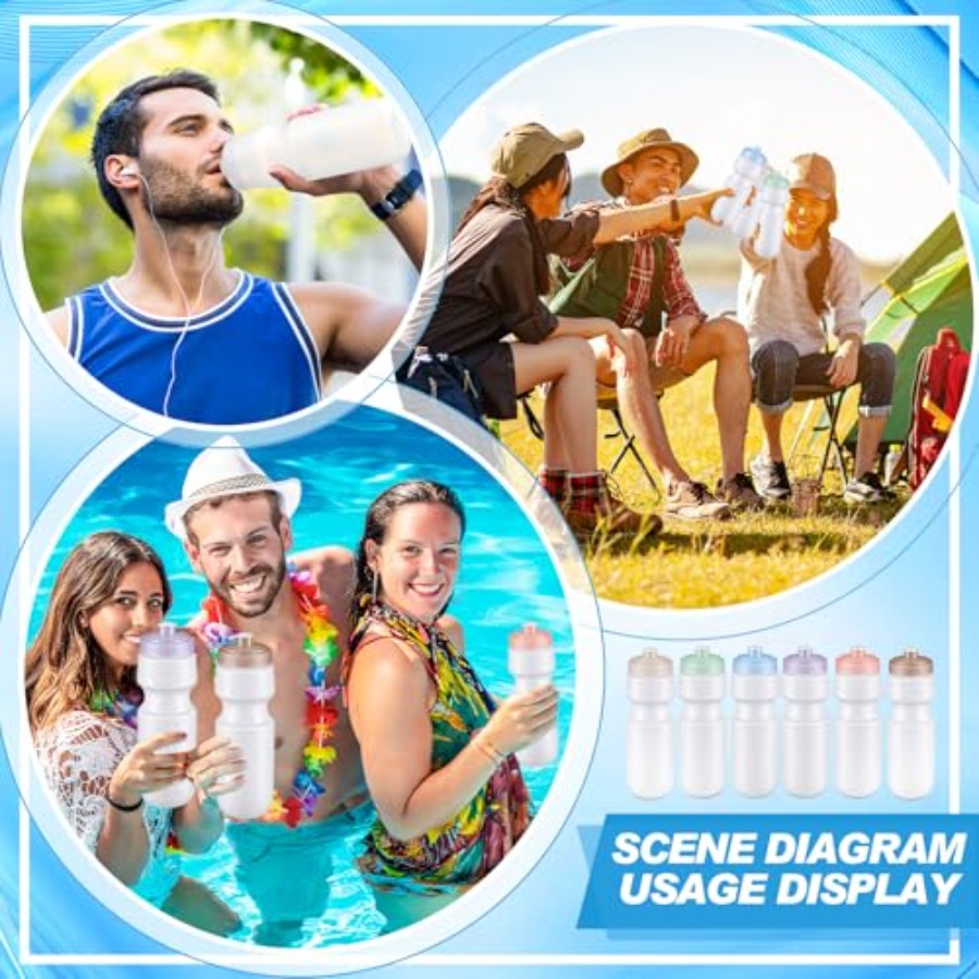 24 Pcs Sports Water Bottles Bu - Water Bottle Blank 评论和价格