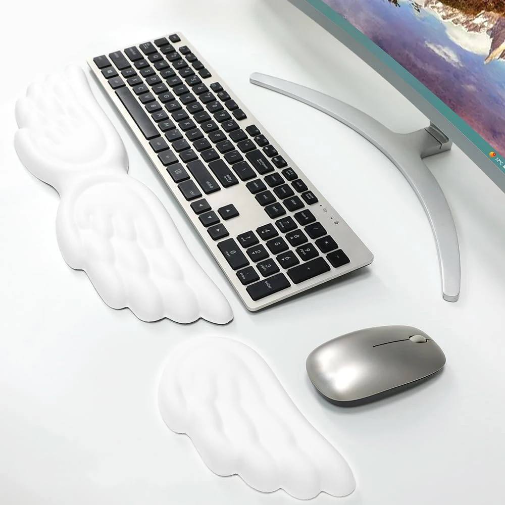 Angel Wings Shaped Keyboard Mo - Mouse Pad Blank Sublimation 评论和价格