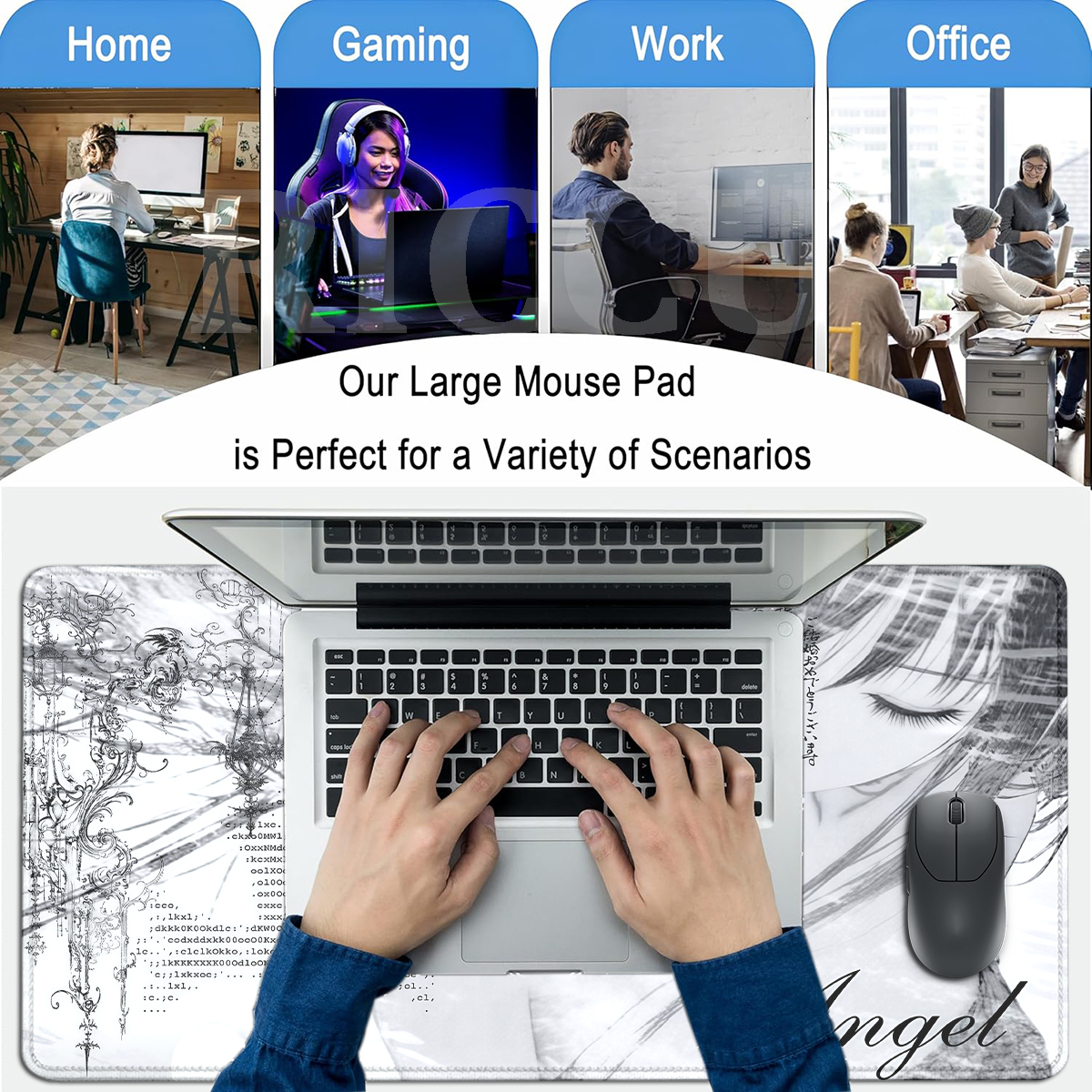 Anime Aesthetics Mousepad Blac - Mouse Pad Blank Sublimation 评论和价格