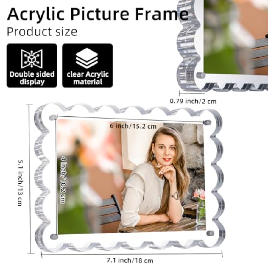 3 Pack Acrylic Picture Frame.  - Photo Acrylic Block 评论和价格
