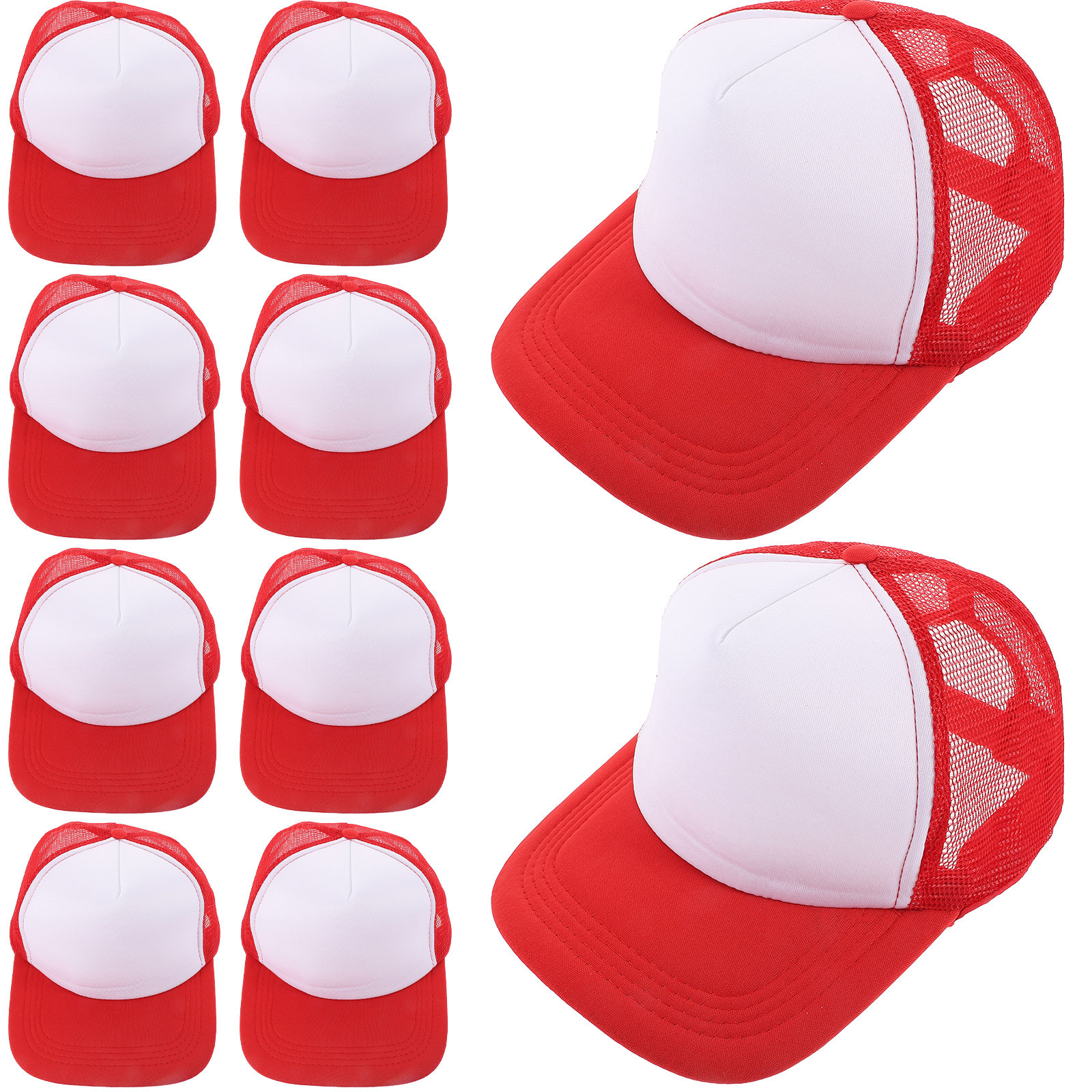 10Pcs Blank Mesh Baseball Hat  - Hat Sublimation Blank 评论和价格