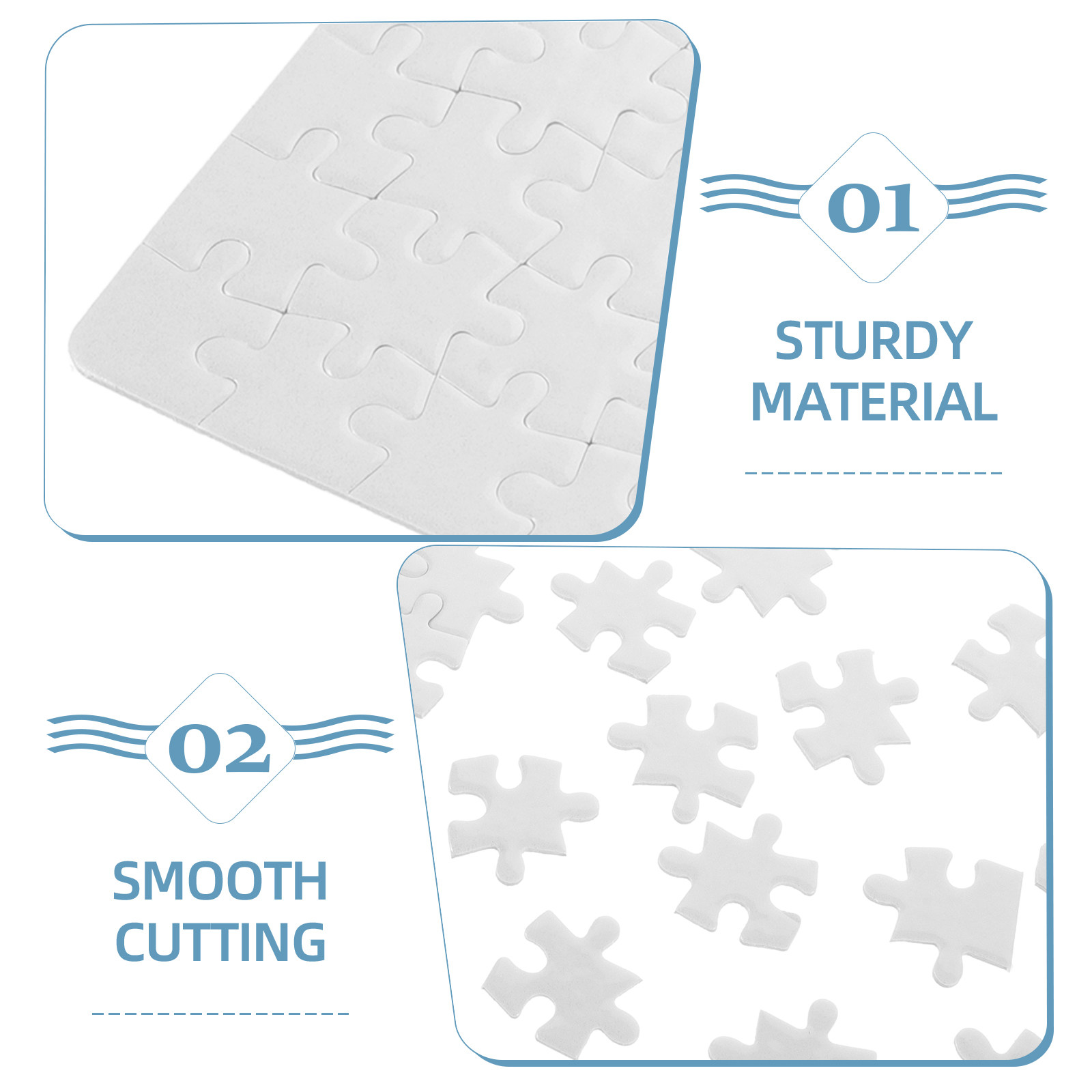4 Sheets Blank Jigsaw Puzzle B - Puzzle Blank White 评论和价格