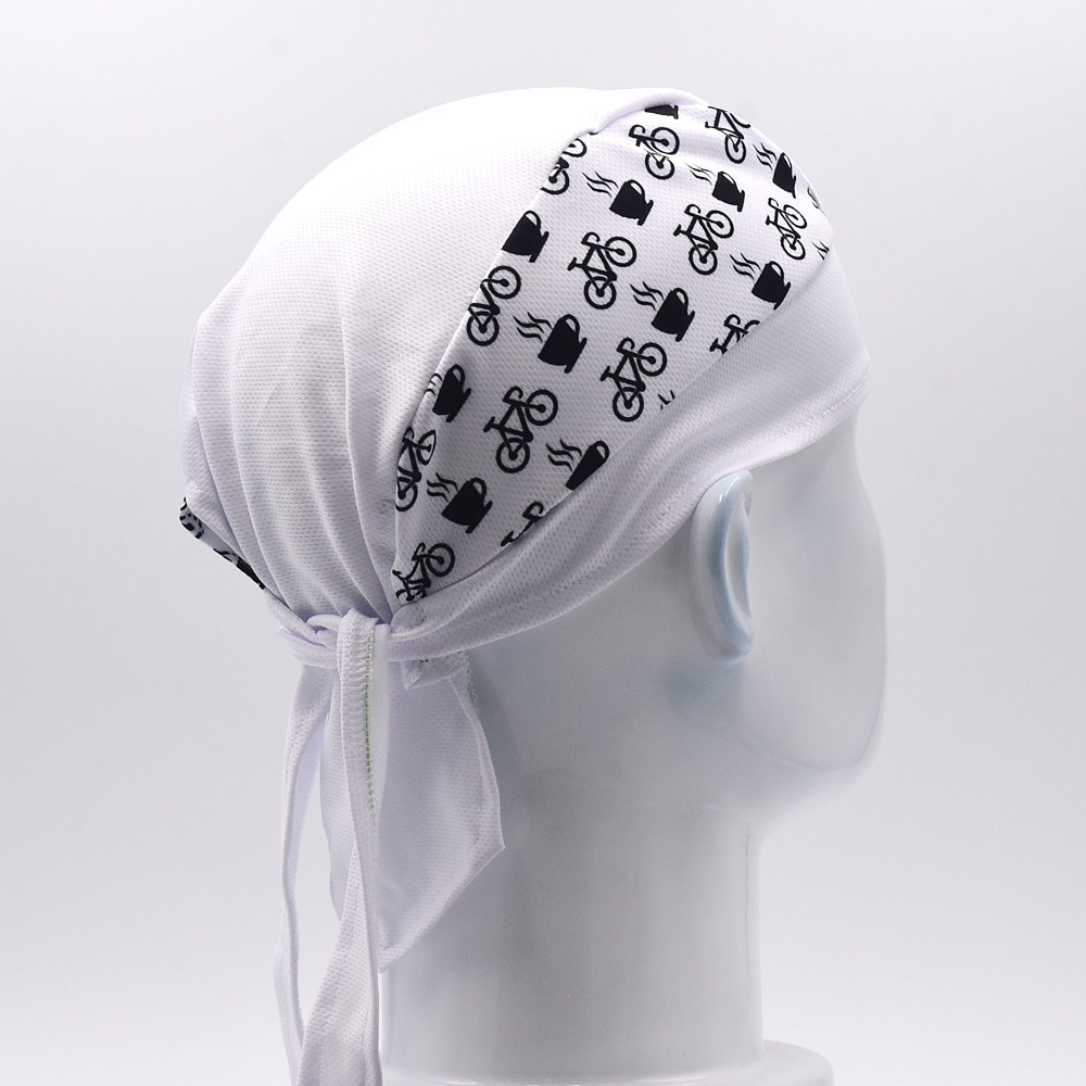 Classic Men White Cycling Cap  - Bandana Blank White 评论和价格