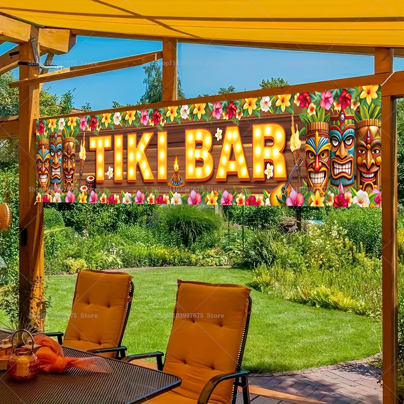 Vibrant Tiki Bar Banner Tropic - Yard Sign Blank 评论和价格