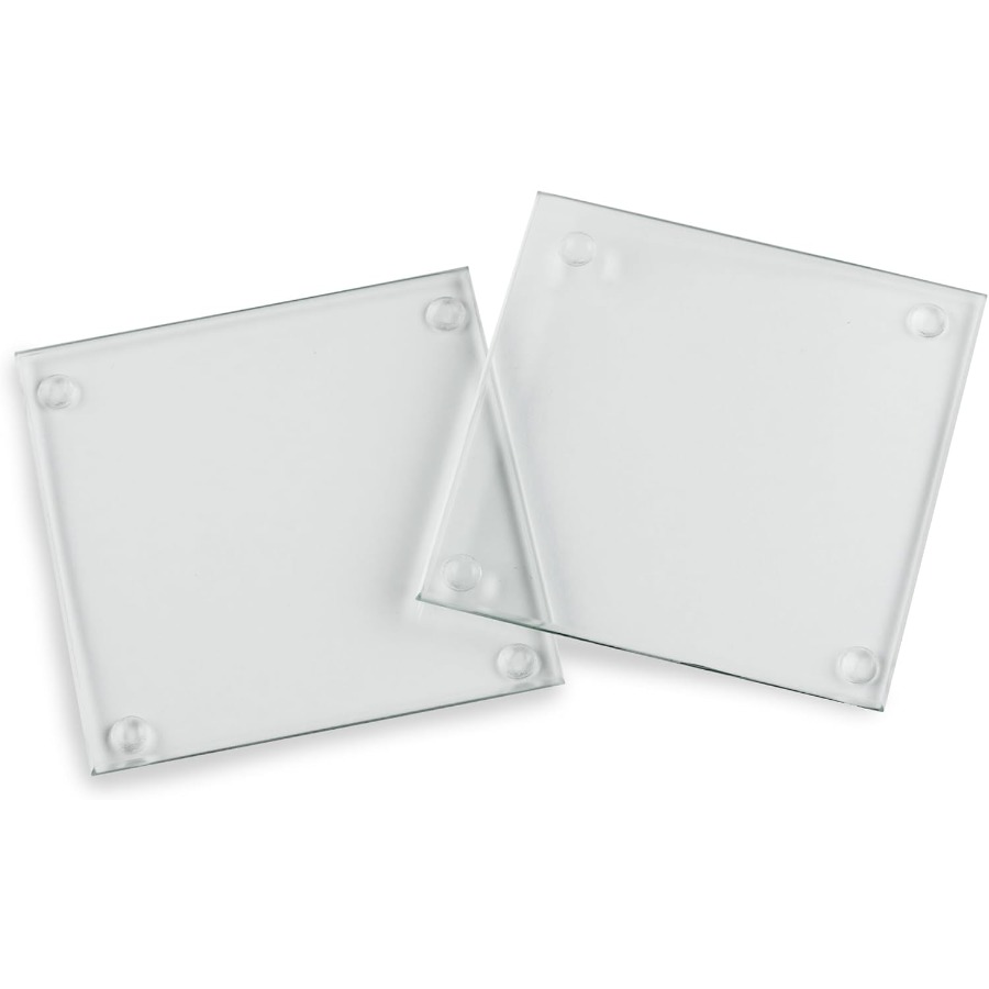 Clear Glass Drink Coasters Set - Coaster Sublimation Blank 评论和价格